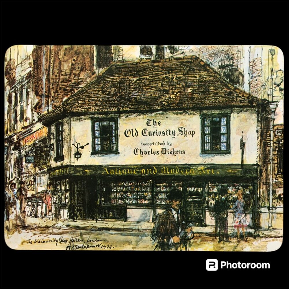 Vtg 1972 Set of 6 Clover Leaf Table Mats Placemat London Scenes Alex Jawdokimov - Picture 5 of 12